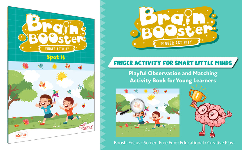 Brain Booster – Spot It Activity Book for Kids (Find & Search Puzzle Book, Observation & Focus Game, Finger Activity Board Book, Age 2+ Years)