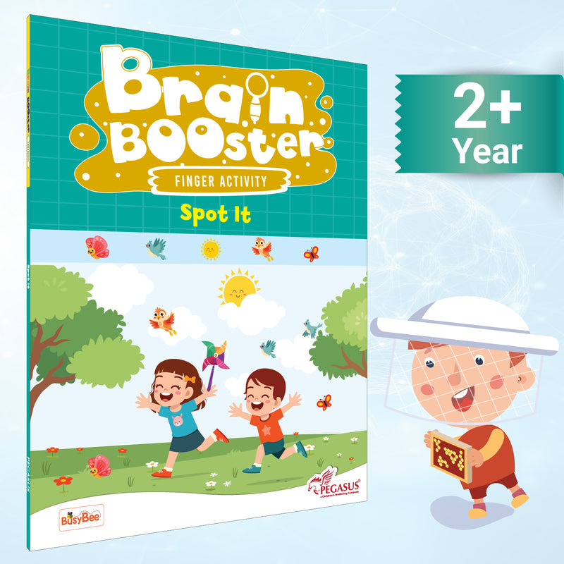 Brain Booster – Spot It Activity Book for Kids (Find & Search Puzzle Book, Observation & Focus Game, Finger Activity Board Book, Age 2+ Years)
