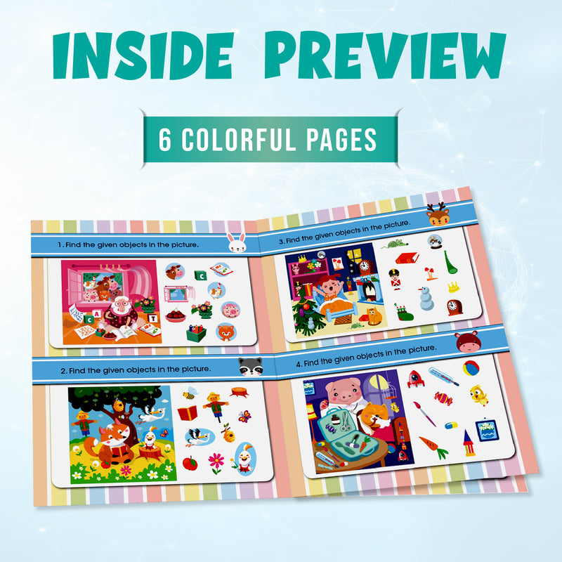 Brain Booster – Spot It Activity Book for Kids (Find & Search Puzzle Book, Observation & Focus Game, Finger Activity Board Book, Age 2+ Years)