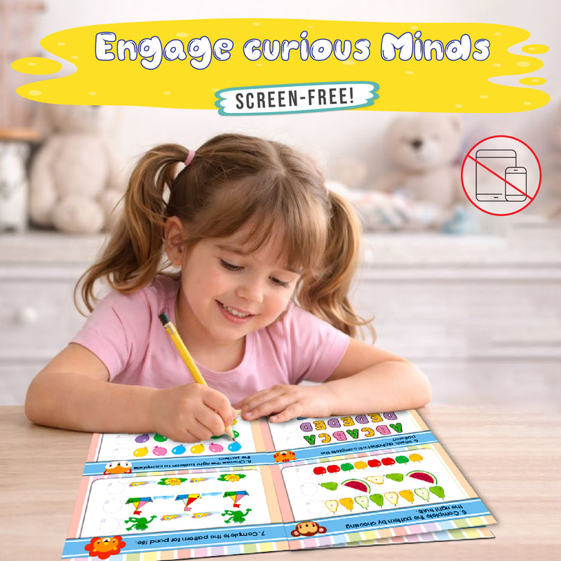 Brain Booster – Complete the Sequence Activity Book for Kids (Pattern Recognition & Logical Thinking Puzzles, Early Learning Finger Activity Board Book, Age 2+ Years)