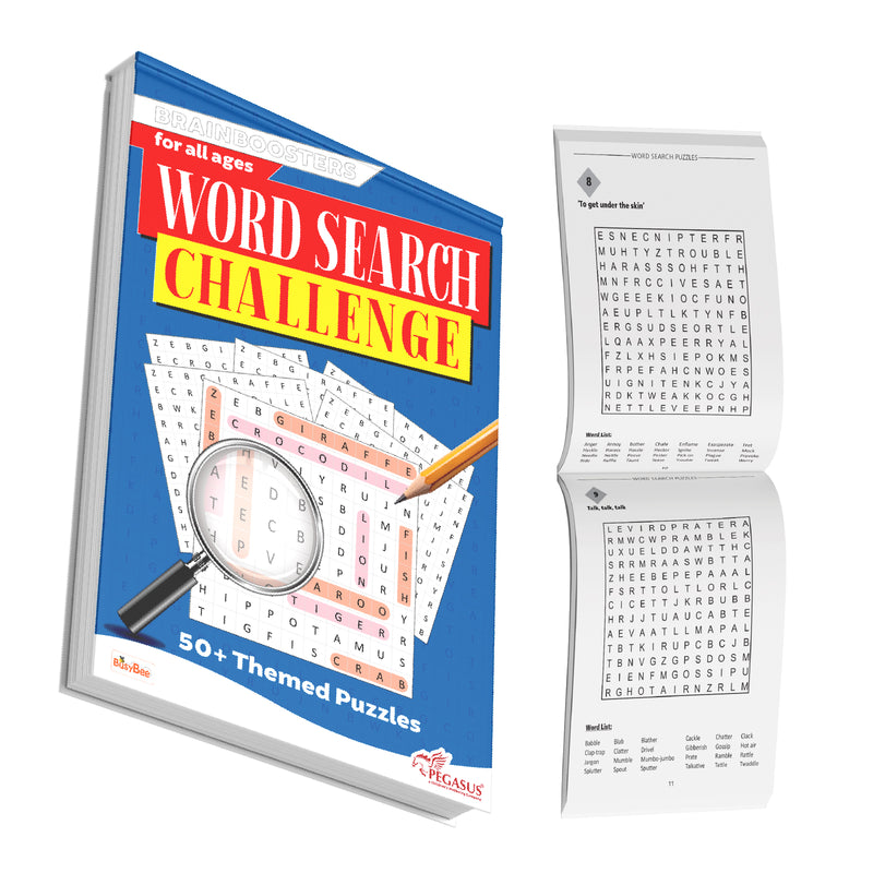 Word Search Challenge – Brain Boosters Puzzle Book for All Ages (12+ Years) | 50+ Themed Word Search Puzzles