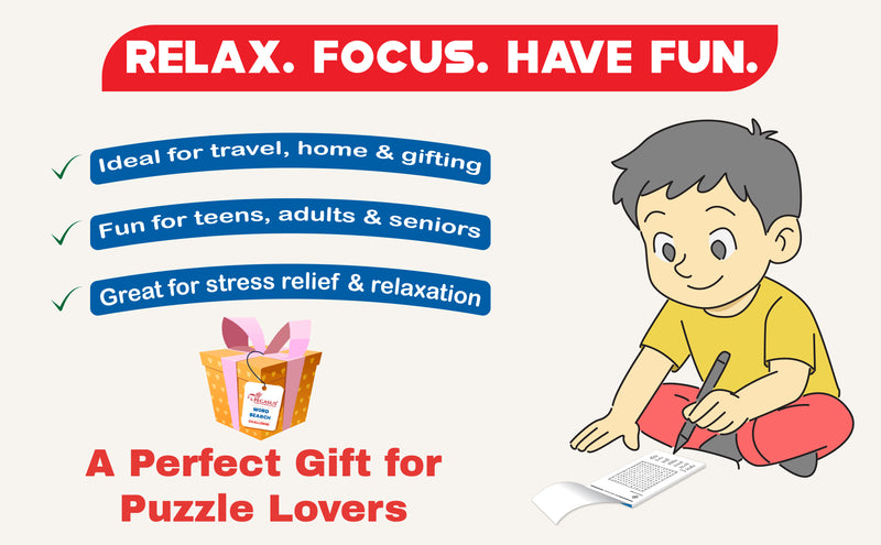 Word Search Challenge – Brain Boosters Puzzle Book for All Ages (12+ Years) | 50+ Themed Word Search Puzzles