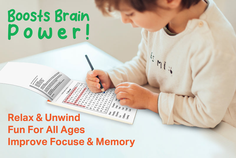Word Search Safari – Brain Boosters Puzzle Book for All Ages (12+ Years) | 50+ Themed Word Search Puzzles