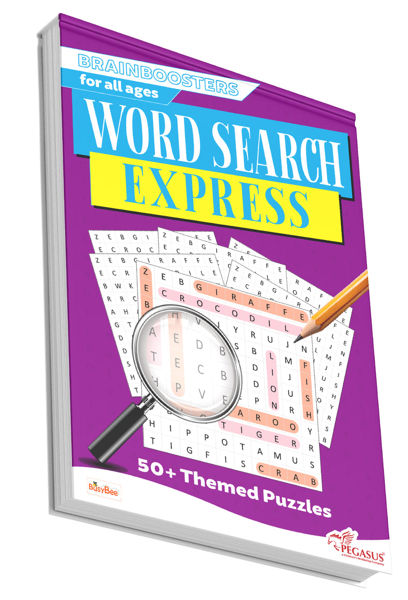 Word Search Express – Brain Boosters Puzzle Book for Ages 12+ | 50+ Themed Word Search Puzzles | Large Print Activity Book with 1,400+ Words | Fun Brain Games for Teens & Adults
