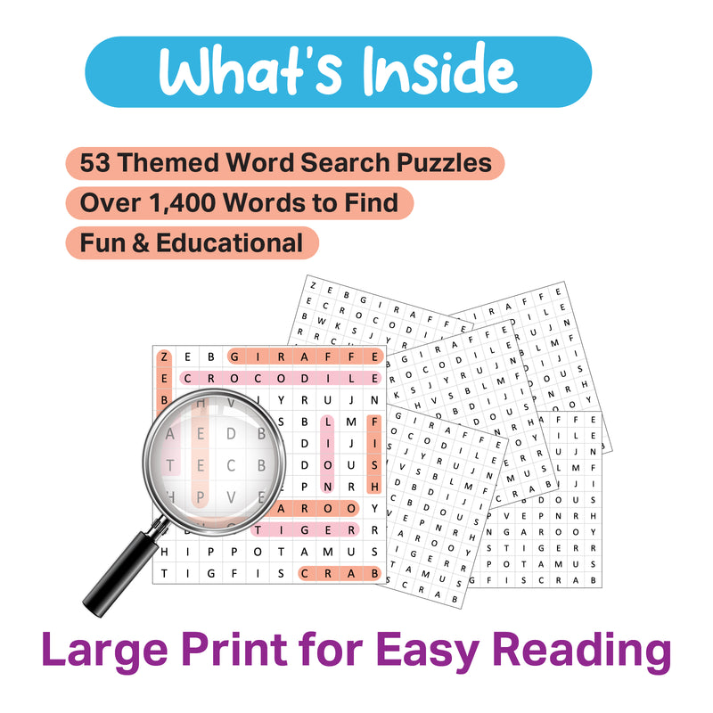 Word Search Express – Brain Boosters Puzzle Book for Ages 12+ | 50+ Themed Word Search Puzzles | Large Print Activity Book with 1,400+ Words | Fun Brain Games for Teens & Adults