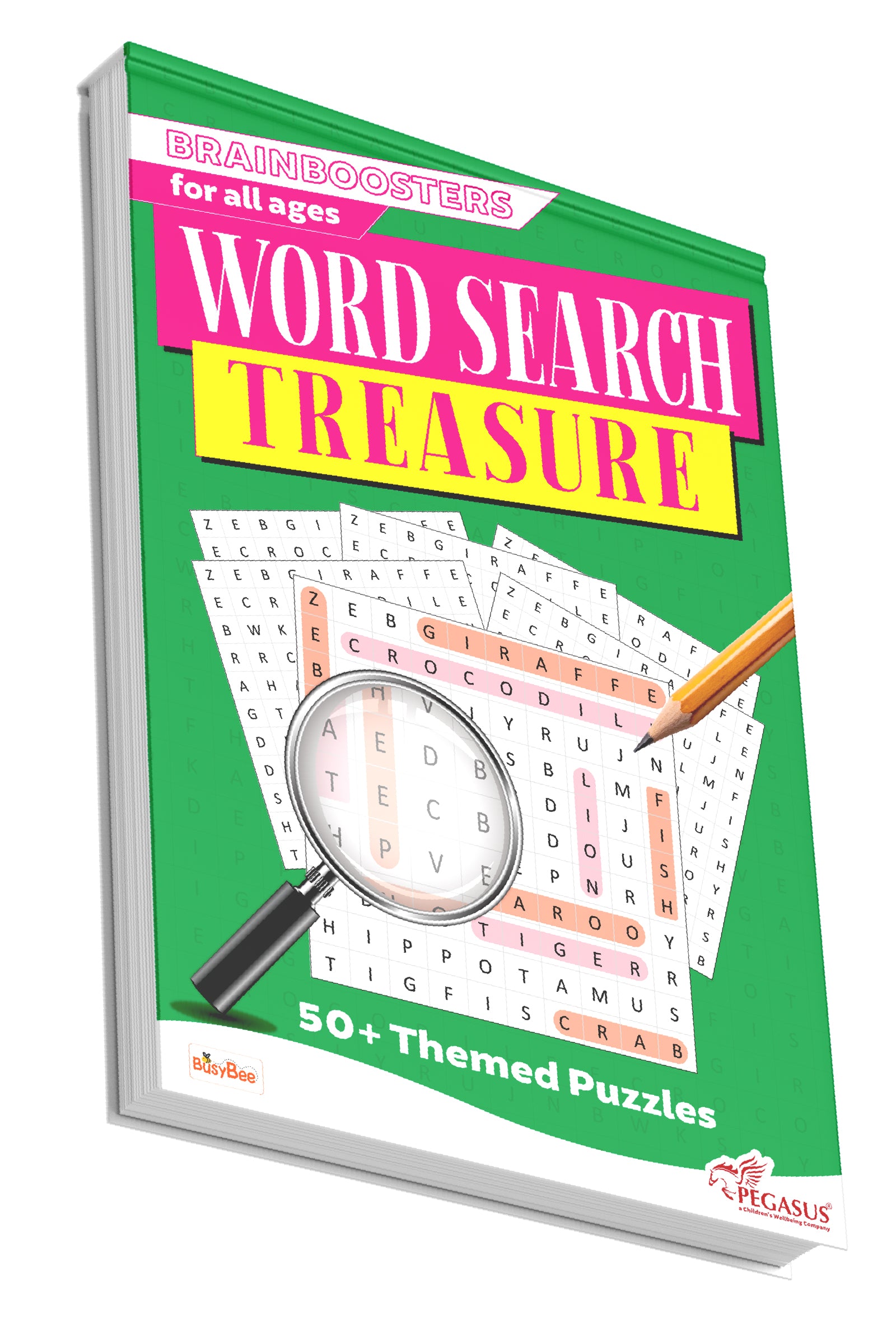 Word Search Treasure – Brain Boosters Puzzle Book for Ages 12+ | 50+ T ...