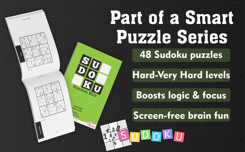 Sudoku Number Blitz – Hard to Very Hard Puzzle Activity Book (Age 12+ Years)