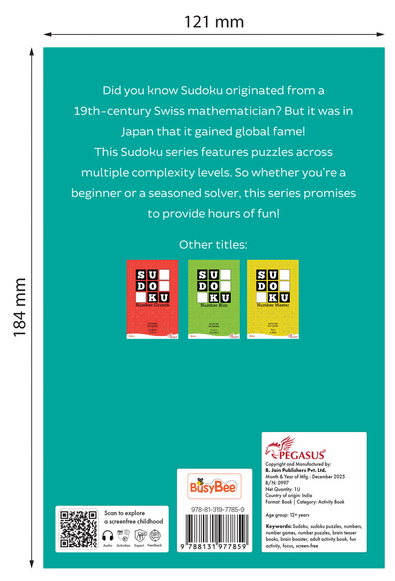 Sudoku Number Quest – Easy to Expert Puzzle Activity Book (Age 12+ Years)