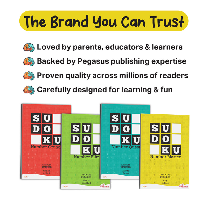 Sudoku Number Master – Easy to Hard Puzzle Activity Book (Age 12+ Years)