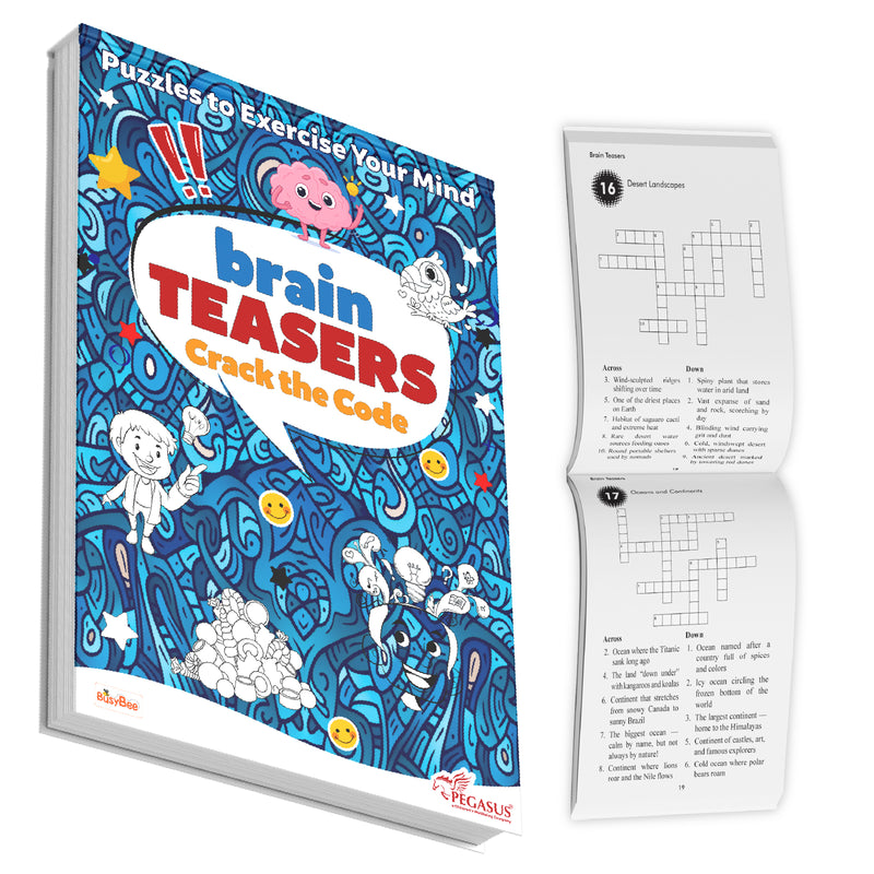 Brain Teasers Crack the Code – Crossword Puzzles, Riddles & Logic Games (Age 12+ Years)