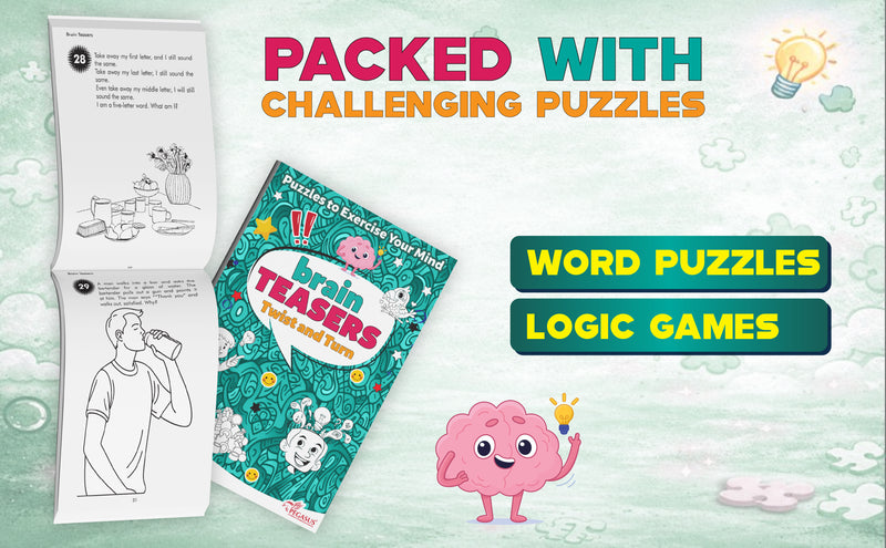 Brain Teasers Twist and Turn – Riddles, Logic Games & Brain Training Puzzles (Age 12+ Years)