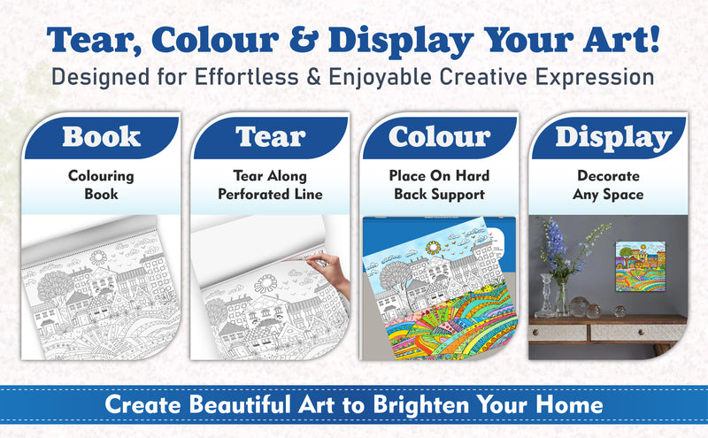 Mandala Coloring Book – Doodle Art Colouring Book for Adults (Age 9+ Years) | 24 Detailed Doodle Designs for Mindful & Stress-Relief Coloring