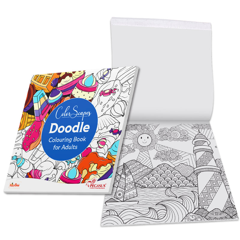 Mandala Coloring Book – Doodle Art Colouring Book for Adults (Age 9+ Years) | 24 Detailed Doodle Designs for Mindful & Stress-Relief Coloring