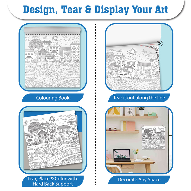 Mandala Coloring Book – Doodle Art Colouring Book for Adults (Age 9+ Years) | 24 Detailed Doodle Designs for Mindful & Stress-Relief Coloring