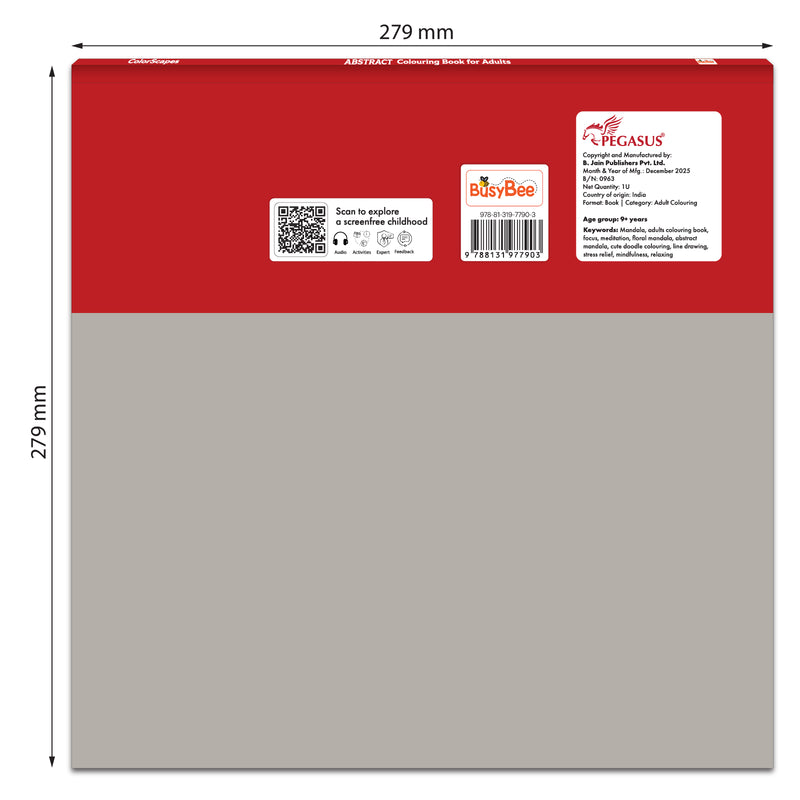 Mandala Coloring Book – Abstract Colouring Book for Adults (Age 9+ Years) | 24 Detailed Abstract Mandala Designs