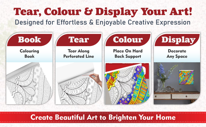 Mandala Coloring Book – Abstract Colouring Book for Adults (Age 9+ Years) | 24 Detailed Abstract Mandala Designs