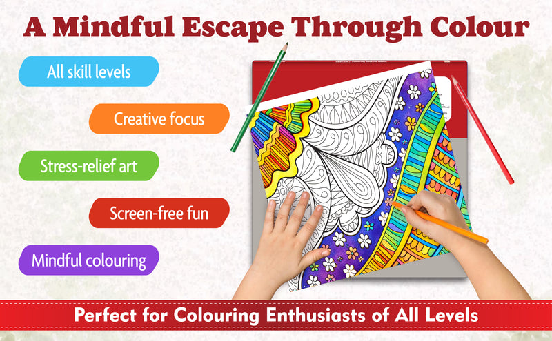 Mandala Coloring Book – Abstract Colouring Book for Adults (Age 9+ Years) | 24 Detailed Abstract Mandala Designs