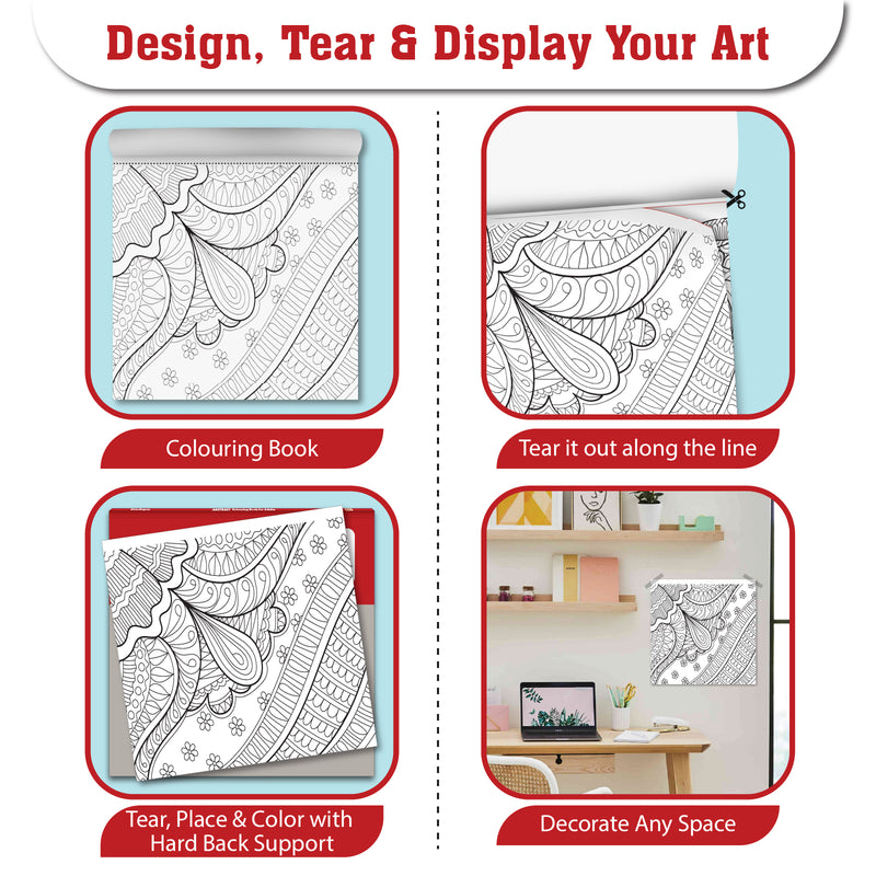 Mandala Coloring Book – Abstract Colouring Book for Adults (Age 9+ Years) | 24 Detailed Abstract Mandala Designs