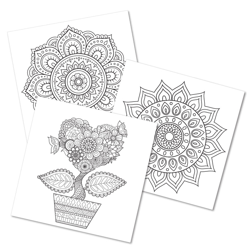Mandala Coloring Book – Floral Colouring Book for Adults (Age 9+ Years) | 24 Detailed Floral Mandala Designs