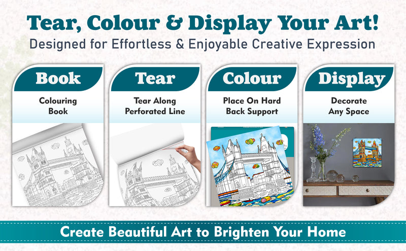 Mandala Coloring Book – Cityscapes Colouring Book for Adults (Age 9+ Years) | 24 Detailed Cityscape Designs