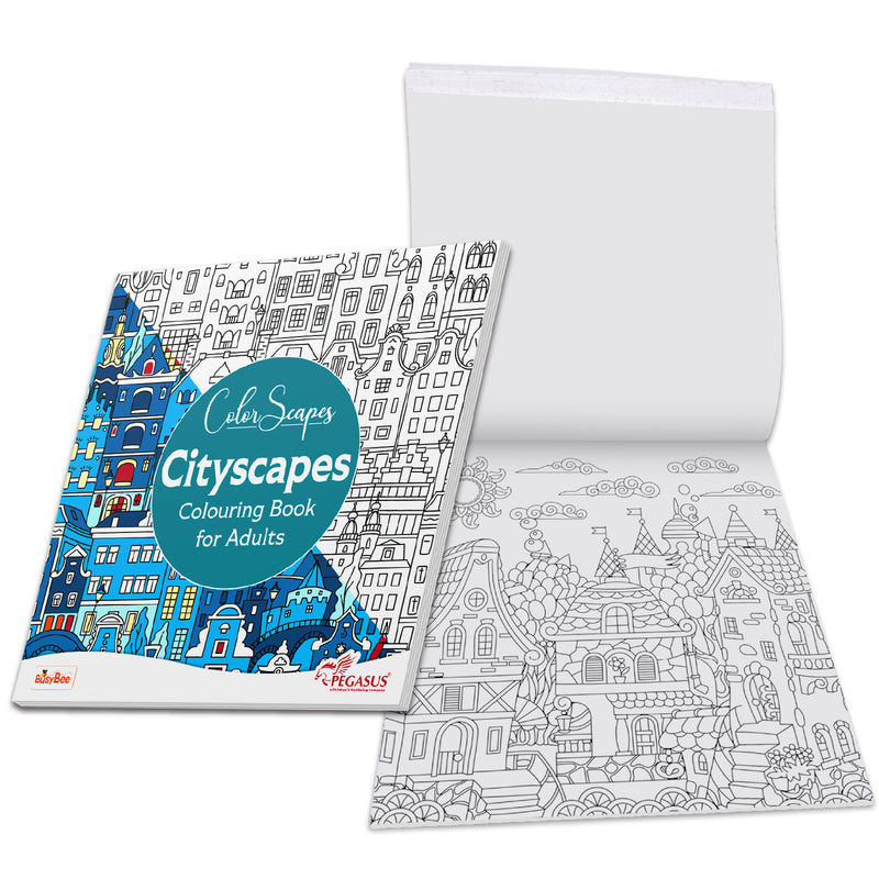 Mandala Coloring Book – Cityscapes Colouring Book for Adults (Age 9+ Years) | 24 Detailed Cityscape Designs
