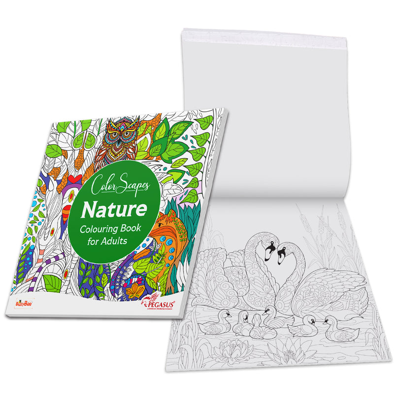 Mandala Coloring Book – Nature Colouring Book for Adults (Age 9+ Years) | 24 Detailed Nature Designs