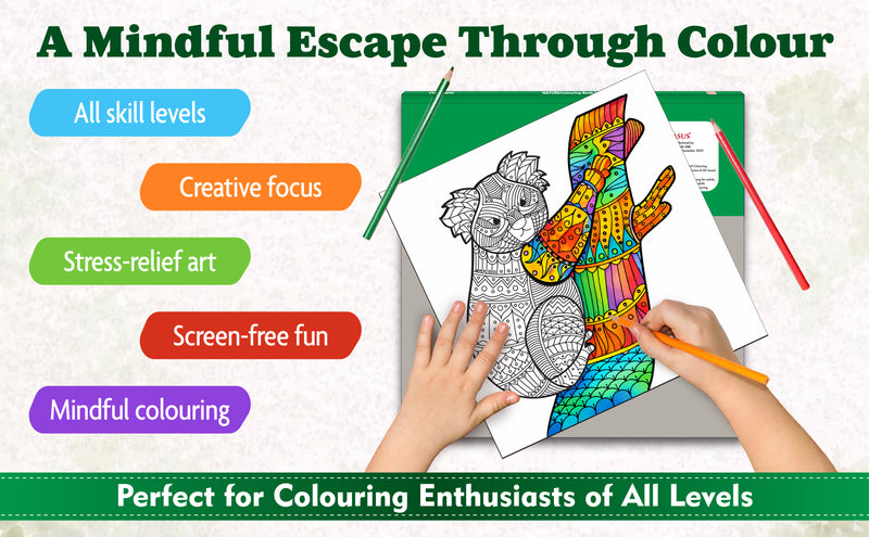 Mandala Coloring Book – Nature Colouring Book for Adults (Age 9+ Years) | 24 Detailed Nature Designs