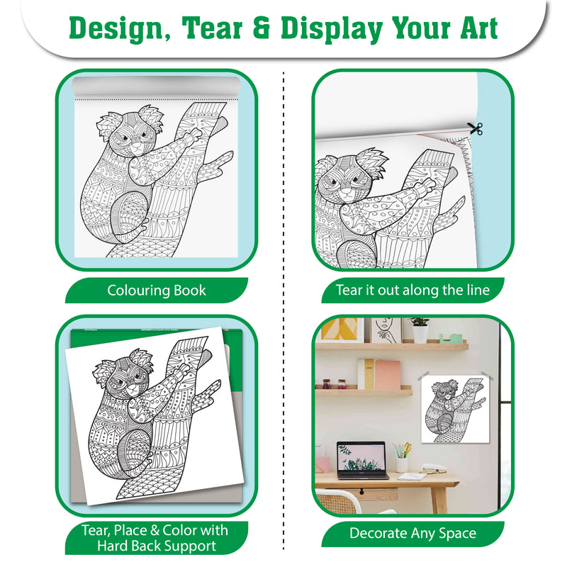 Mandala Coloring Book – Nature Colouring Book for Adults (Age 9+ Years) | 24 Detailed Nature Designs