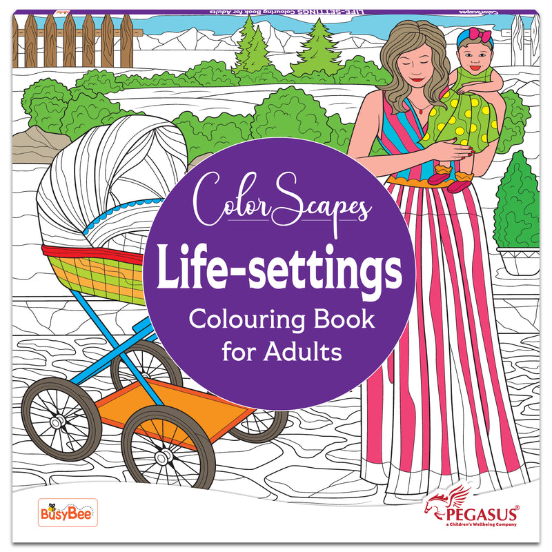 Mandala Coloring Book – Life-Settings Colouring Book for Adults (Age 9+ Years) | 24 Detailed Life Scene Designs