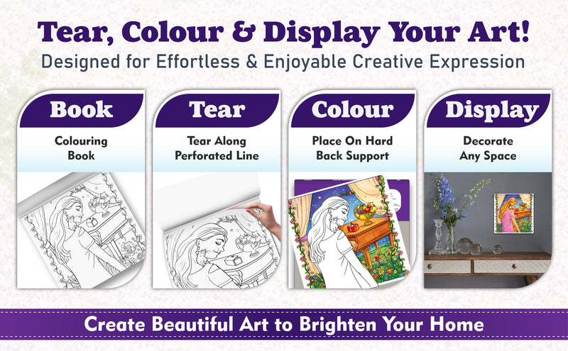 Mandala Coloring Book – Life-Settings Colouring Book for Adults (Age 9+ Years) | 24 Detailed Life Scene Designs