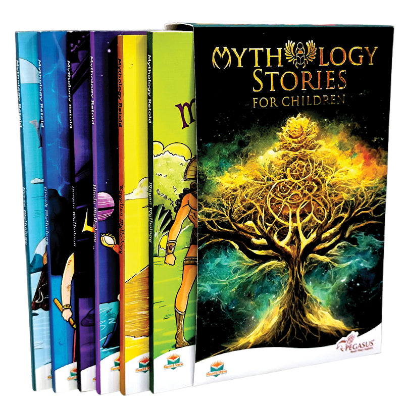 Mythology Retold – 6 Book Box Set with Sleeve for Kids (Age 6+ Years) | Greek, Roman, Egyptian, Norse, Mayan & Hindu Mythology Stories