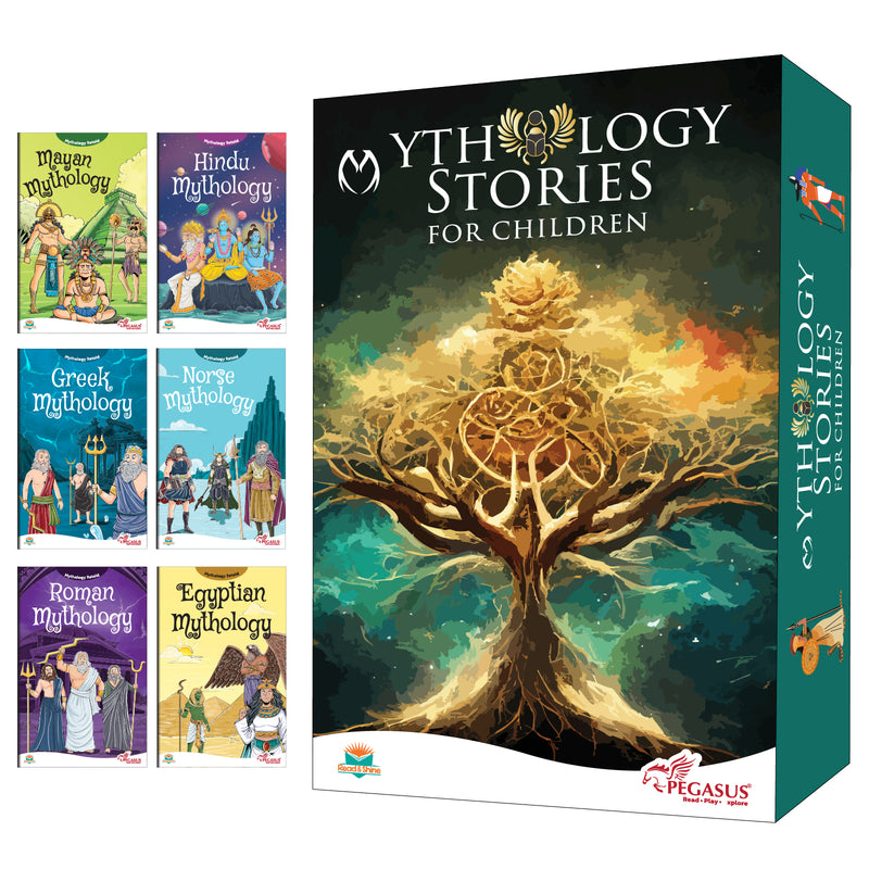 Mythology Retold – 6 Book Box Set with Sleeve for Kids (Age 6+ Years) | Greek, Roman, Egyptian, Norse, Mayan & Hindu Mythology Stories