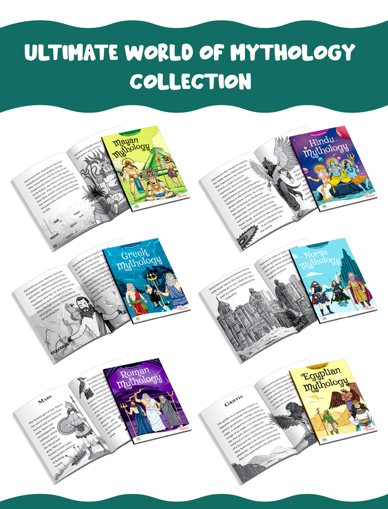 Mythology Retold – 6 Book Box Set with Sleeve for Kids (Age 6+ Years) | Greek, Roman, Egyptian, Norse, Mayan & Hindu Mythology Stories