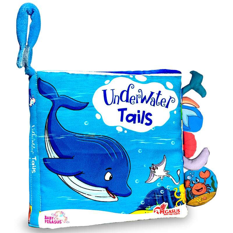 Underwater Tails – Baby's First Cloth Book (Age 0+) | Crinkle Sound, Gentle Touch Sensory Books