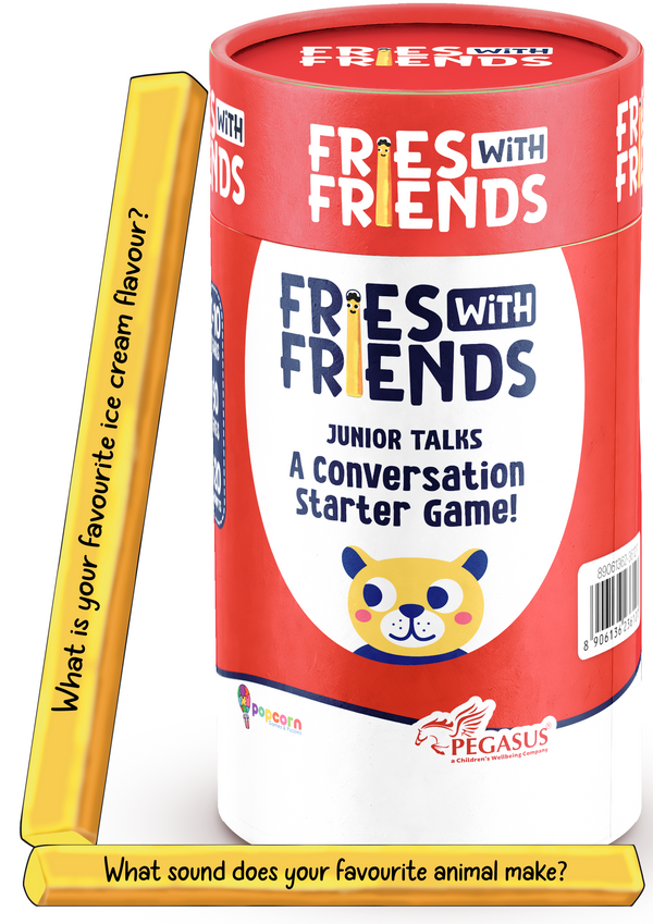 Fries with Friends Junior Talks - Fun Conversation Stick Game For Kids, and Teens(Age 7-10 Years)