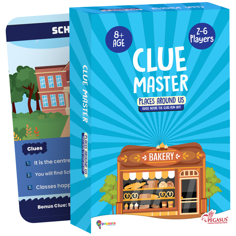 Clue Master Places Around Us Game for Kids | Fun Guessing Card Game with Everyday Locations & Brain Boosting Activities (Age 8+ Years, 2–6 Players)