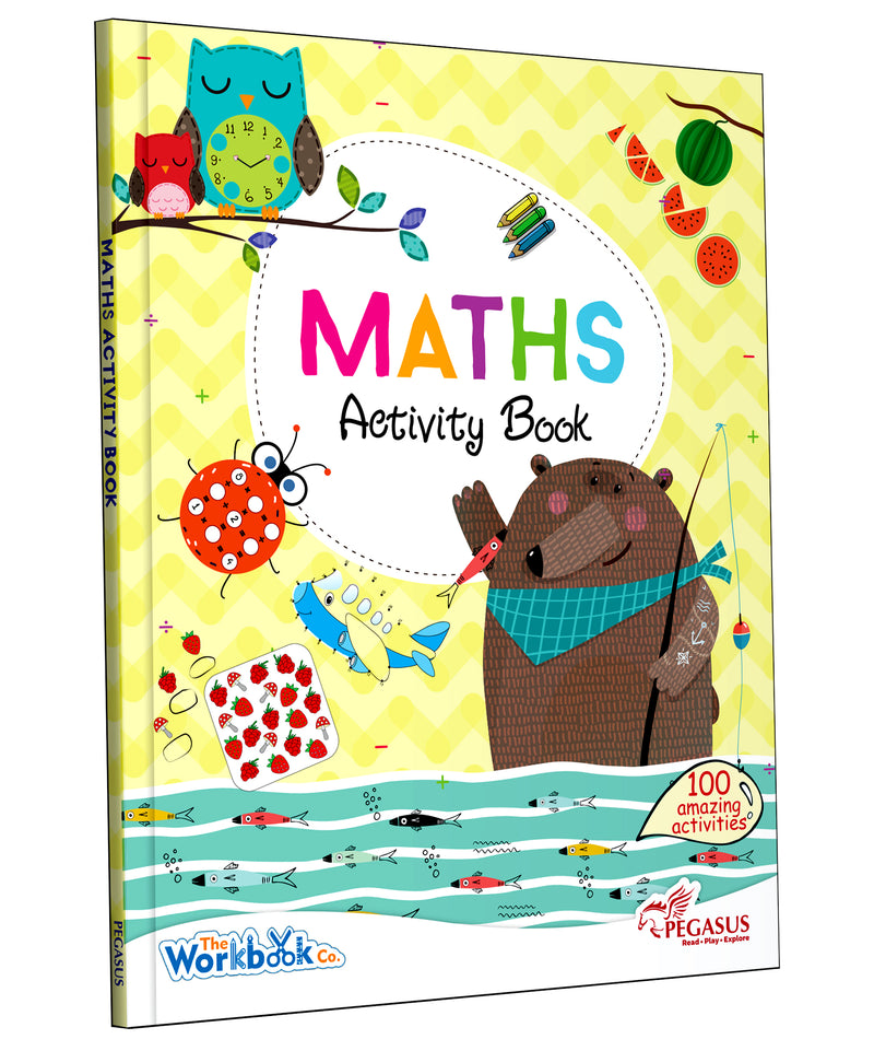 Maths Activity Book for Kids – 100 Amazing Activities, Matching & Colouring Workbook (Age 4+ Years)