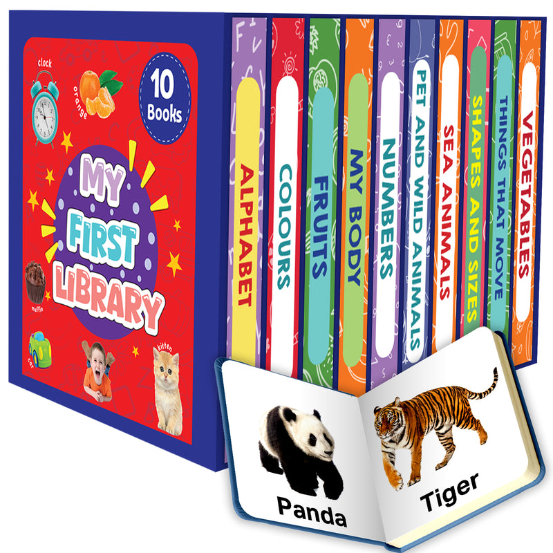 My First Library Box for Babies – Set of 10 Educational & Early Learning  Books (Ages 1+)