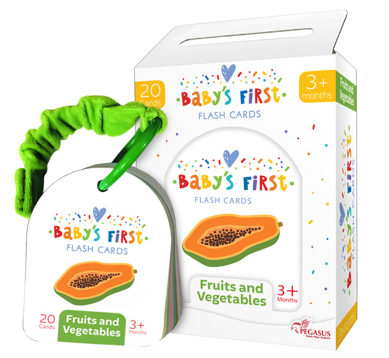 Baby’s First Flash Cards – Fruits & Vegetables | Early Learning & Mind Building Cards (3+ Months)