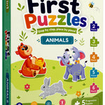 5-in-1 First Puzzles Animals for Toddlers and Kids (Age 2+ Years) Jigsaw Puzzle Set | Fun Memory Games and Creative Activity