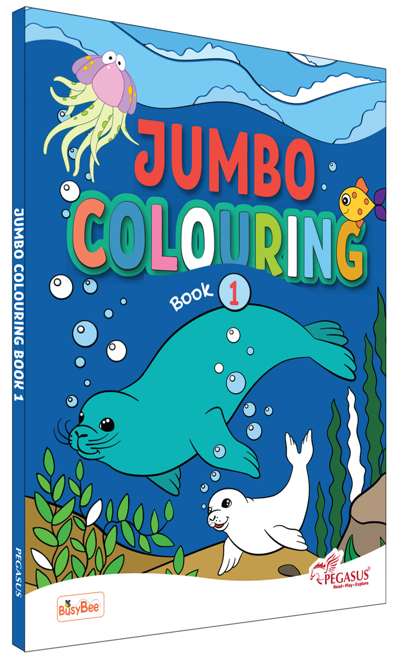 Jumbo Colouring Book 1 for Kids – Creative Colouring Books with 140+ Fun Pictures (Age 3+ Years)
