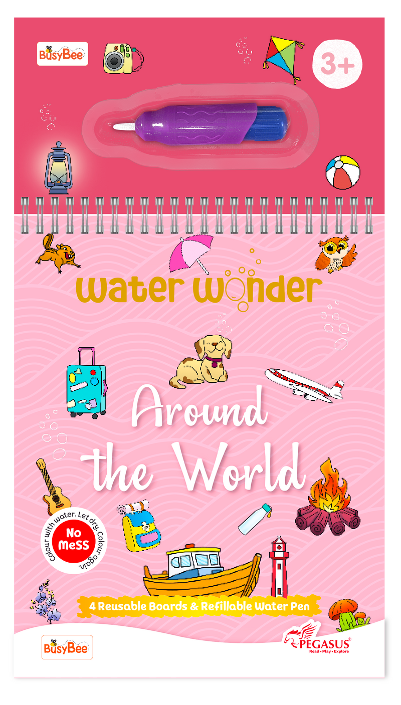 Water Wonder Colouring Book – Around the World Reusable Magic Books for Kids (Age 3+ Years)