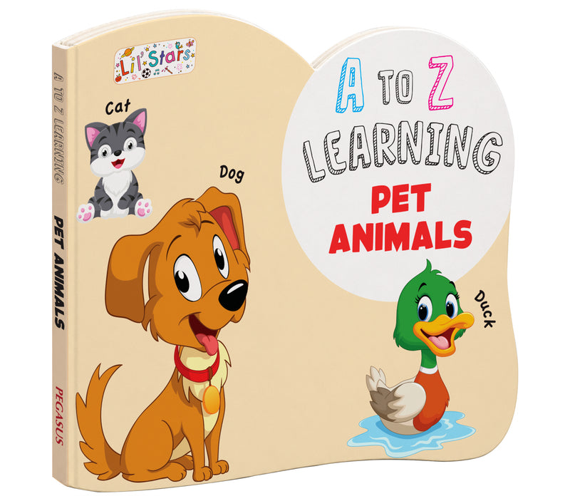 A to Z Learning Pet Animals Board Book for Kids – Early Learning Pet Picture Book (Age 1+ Years)