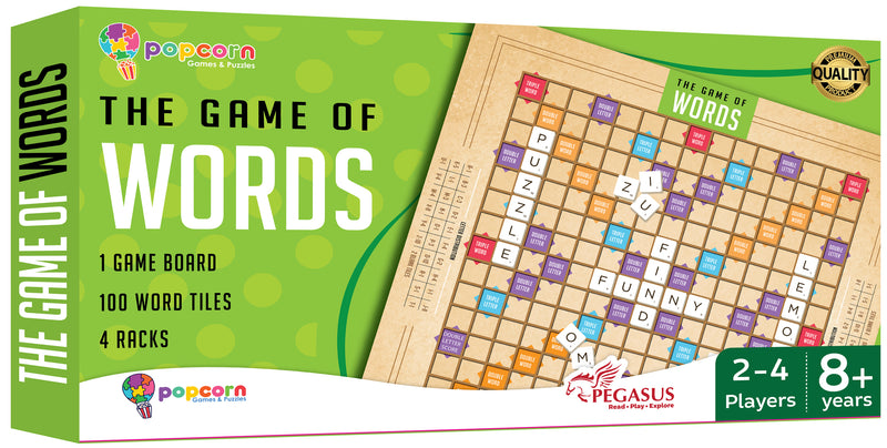 The Game of Words Board Game for Kids and Family Word Building Crossword Game Vocabulary and Spelling Game (Age 8+ Years)
