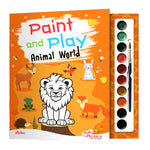 Animal World Colouring Book for Kids – Paint and Play Watercolour Painting Set (Age 3+ Years)