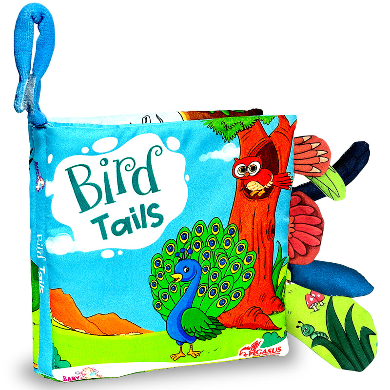 Bird Tails – Baby's First Cloth Book (Age 0+) | Crinkle Sound, Gentle Touch Sensory Books