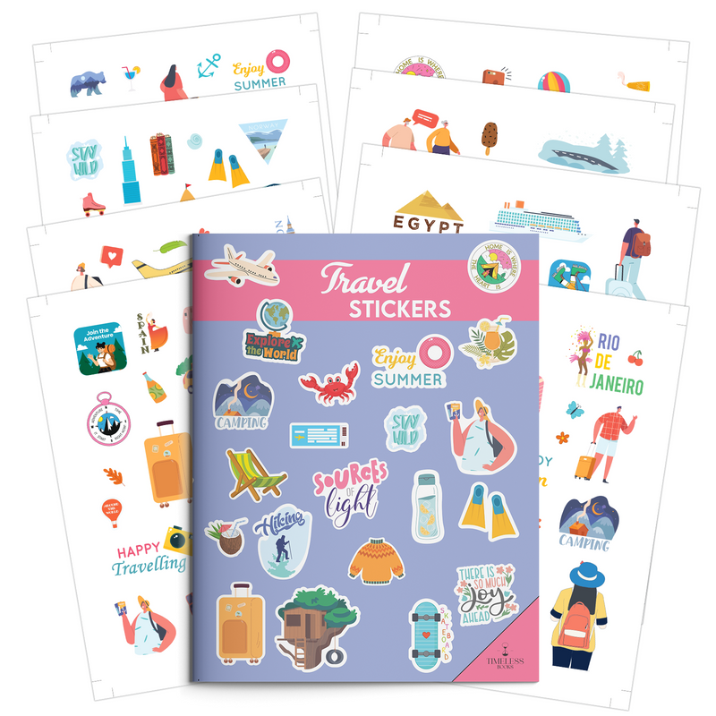 Travel Stickers Book for Kids – 100+ Colourful World Travel Creative Sticker (Age 3+ Years)