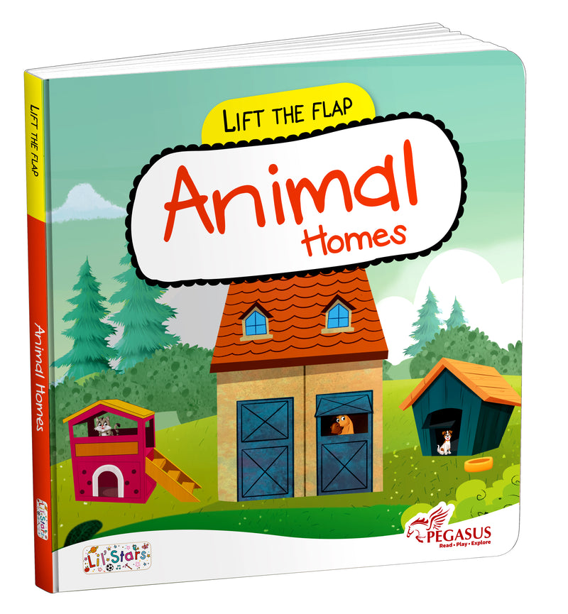 Lift the Flap Animal Board Book for Kids – Early Learning Animals & Their Homes (Age 2+ Years)