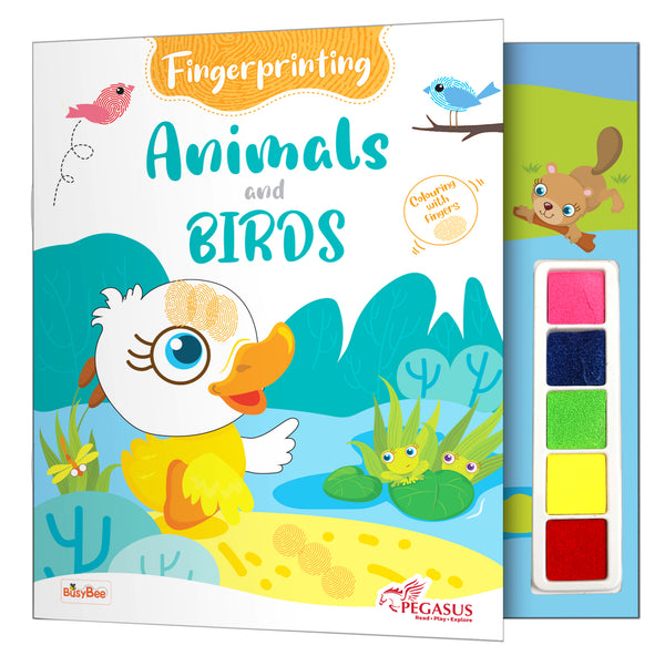 Fingerprinting Animals and Birds – Creative Art and Craft Activity Book for Kids (Age 3+ Years)