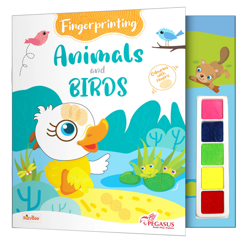 Fingerprinting Animals and Birds – Creative Art and Craft Activity Book for Kids (Age 3+ Years)